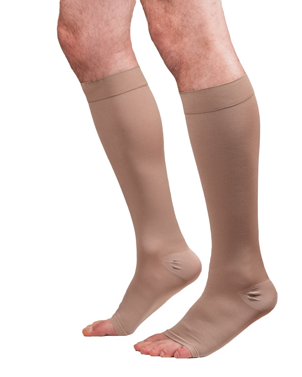 Medias de Compresión 20-30 mmHg hasta la rodilla punta abierta
